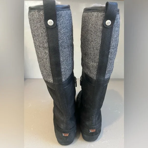 Ugg Belcloud 14” Tall Shearling Lined Leather Suede Lace Up Waterproof Boots 8 - Picture 5 of 13